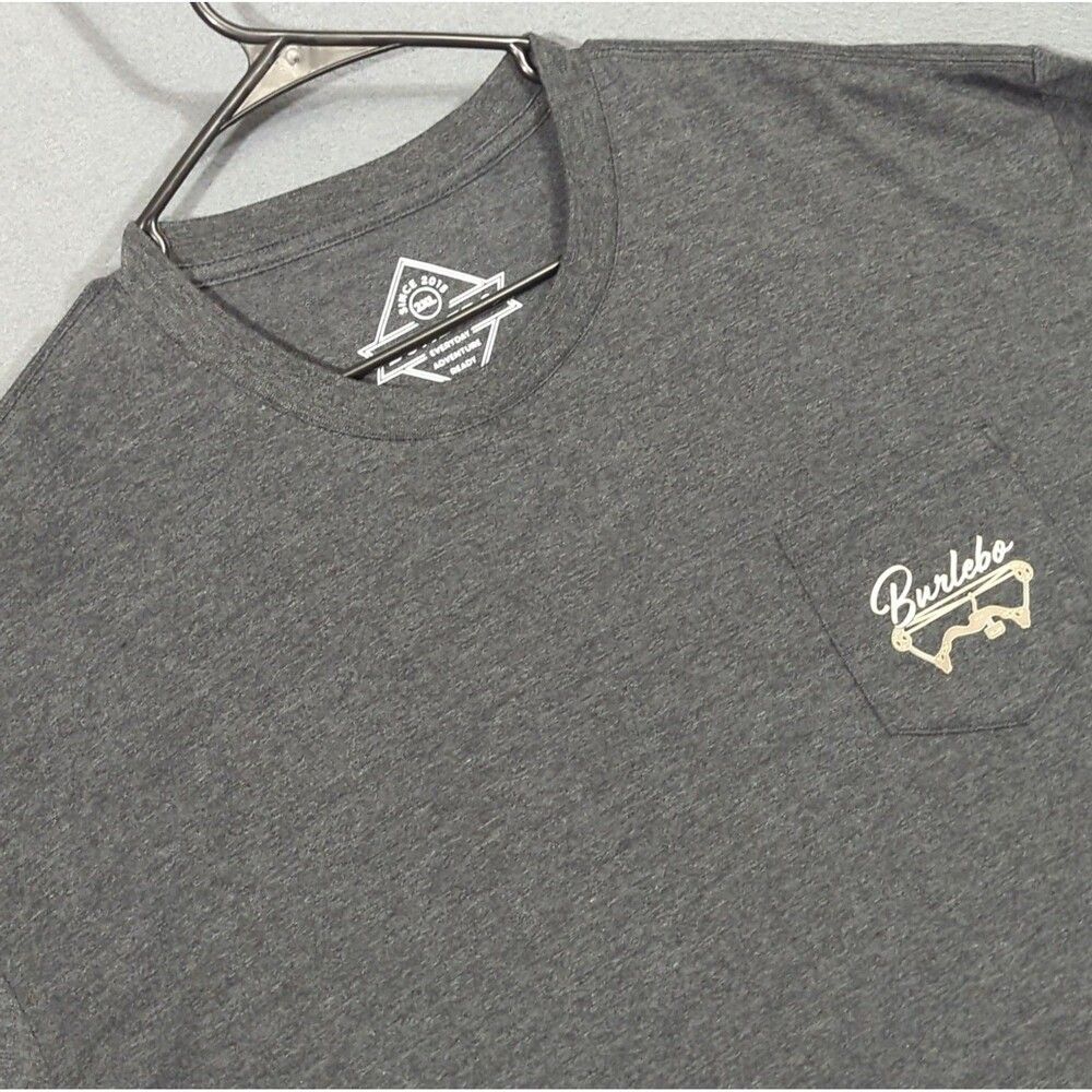 Burlebo T-Shirt Men's 2XL Gray Long Sleeve Deer Archery Bow Graphic Tee